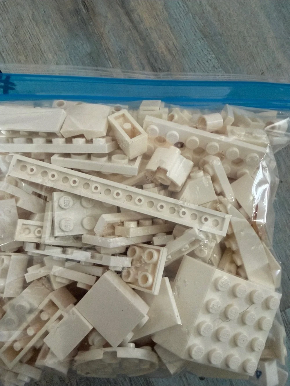 LEGO White Bricks & Assorted Lot Bulk Parts & Pieces, 200 pc